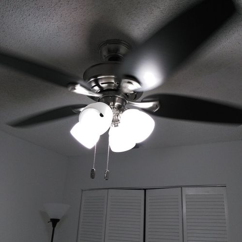 Very professional, great job. He installed a fan a