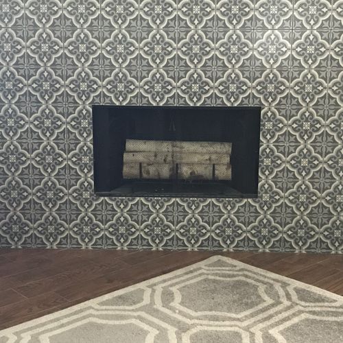 Walter did a great job on our fireplace tile.