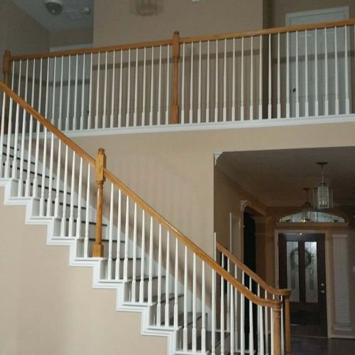 I hired them to paint my stair railings to match m