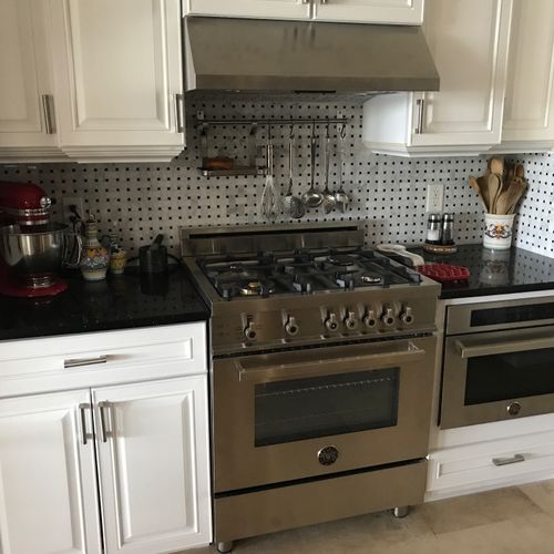 New appliance replacement and install with tile wo