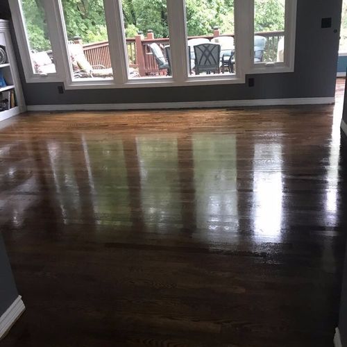 We had hardwood installed and the current hardwood