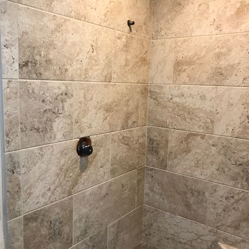 Aaron did an excellent job of installing the tile 