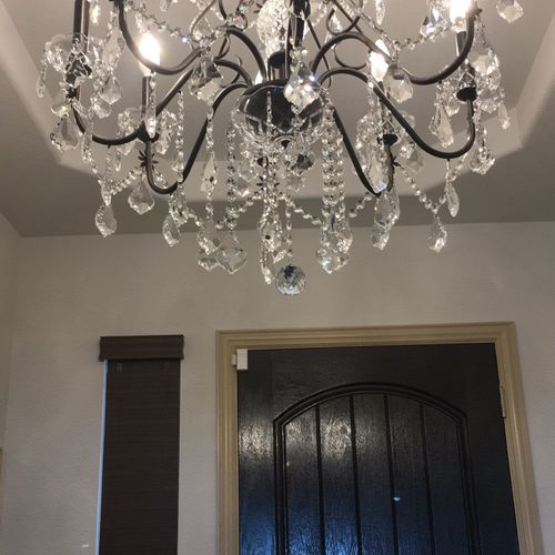 I hired Don to install a chandelier in my foyer, a