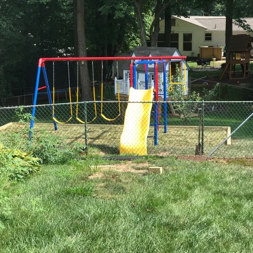Jeff did a great job with installing our play set.