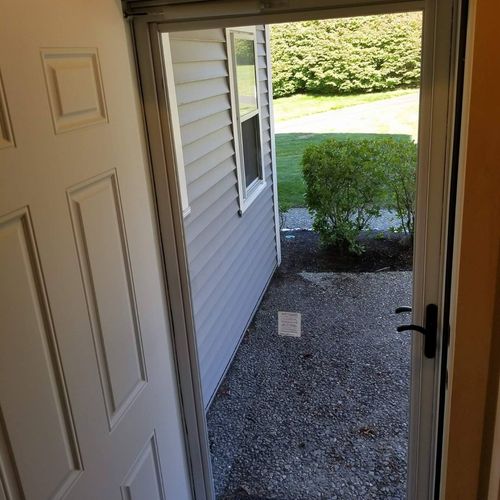 George replaced a front door and storm door at our