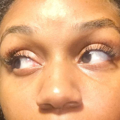 I've gotten my lashes done before at the nail  sal