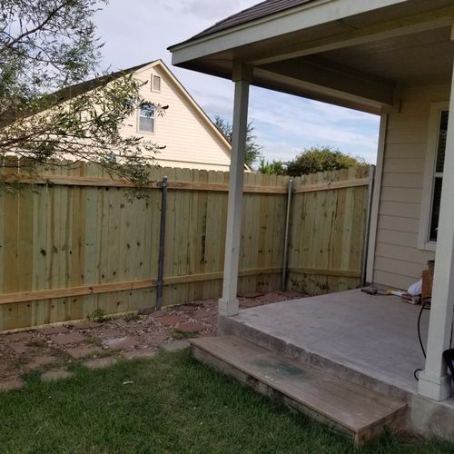 Replaced  an entire fence. Perfect job at a good p