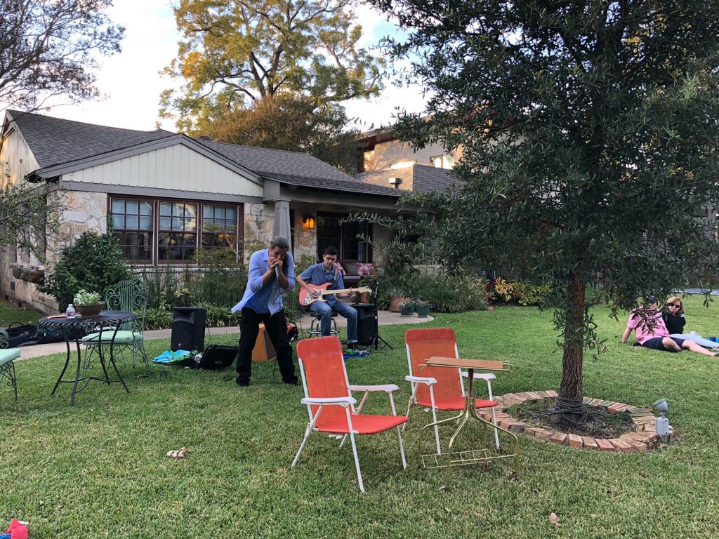 Camden played for a neighborhood block party and e