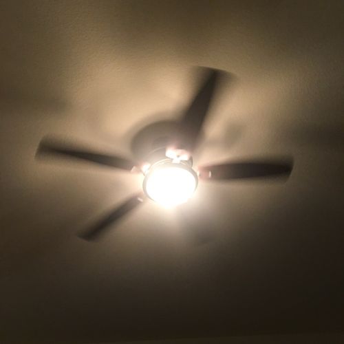 Kieth did a great job on my ceiling fan installati