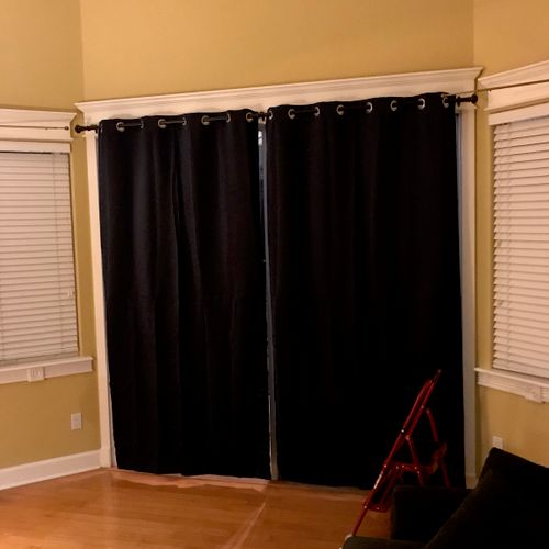Carlos came same day and installed our curtains. H