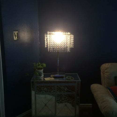 He did a great job on my blue accent wall. Thanks!