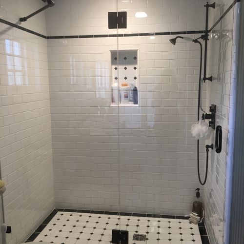 We are very pleased with the glass shower that was