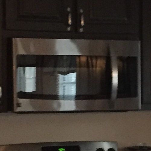 Paul installed an over-the-range microwave to incl