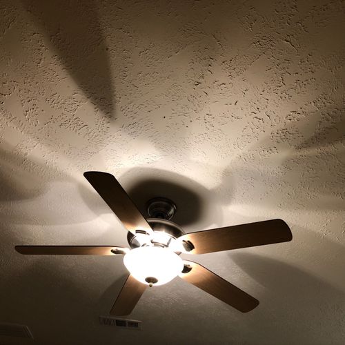 This company installed several ceiling fans where 