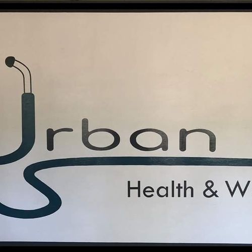 Katie made a beautiful sign for Urban Health and W
