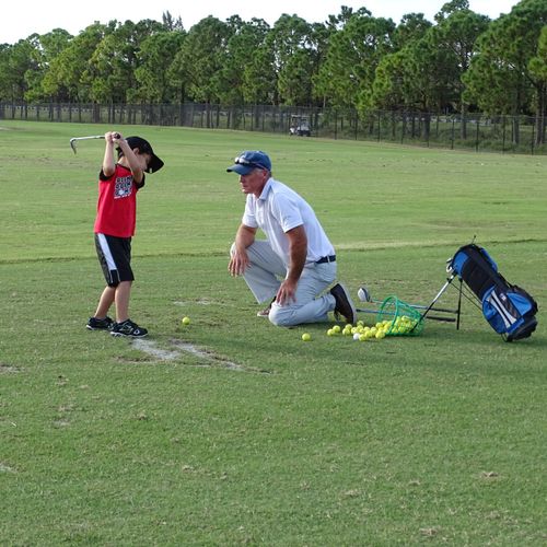 Glen is a natural golf coach.  He is truly a kid a