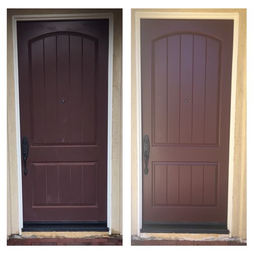 Dave repainted my front door and exterior shutters