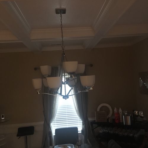 My wife wanted two chandlers hung before the remod