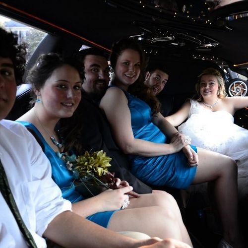 We rented celebrity limousine for our wedding and 