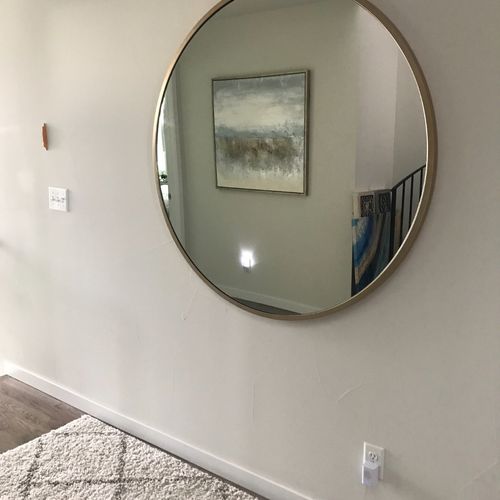 Mark did a Fabulous job hanging some heavy mirrors