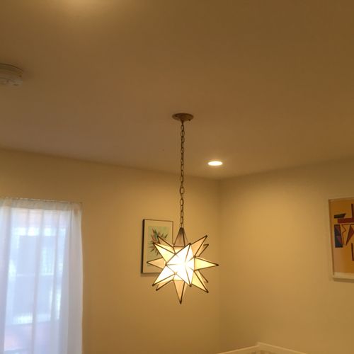 We wanted to install pot lights and dimmers  into 