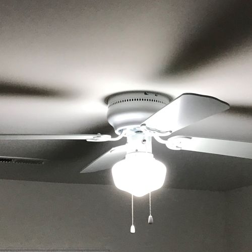 In need of a quick installation of a ceiling fan, 