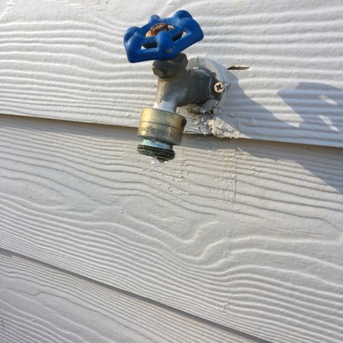 I had a exterior faucet connected to the side of t