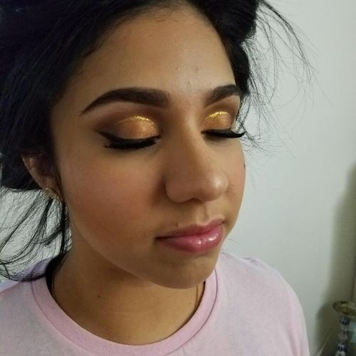 First time letting her do my make up and she did a