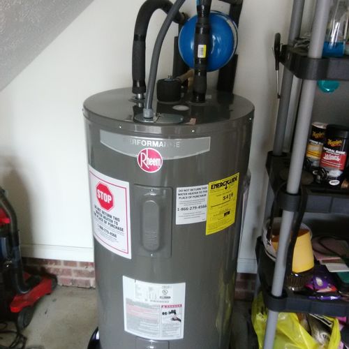 Completed my water heater installation in a timely