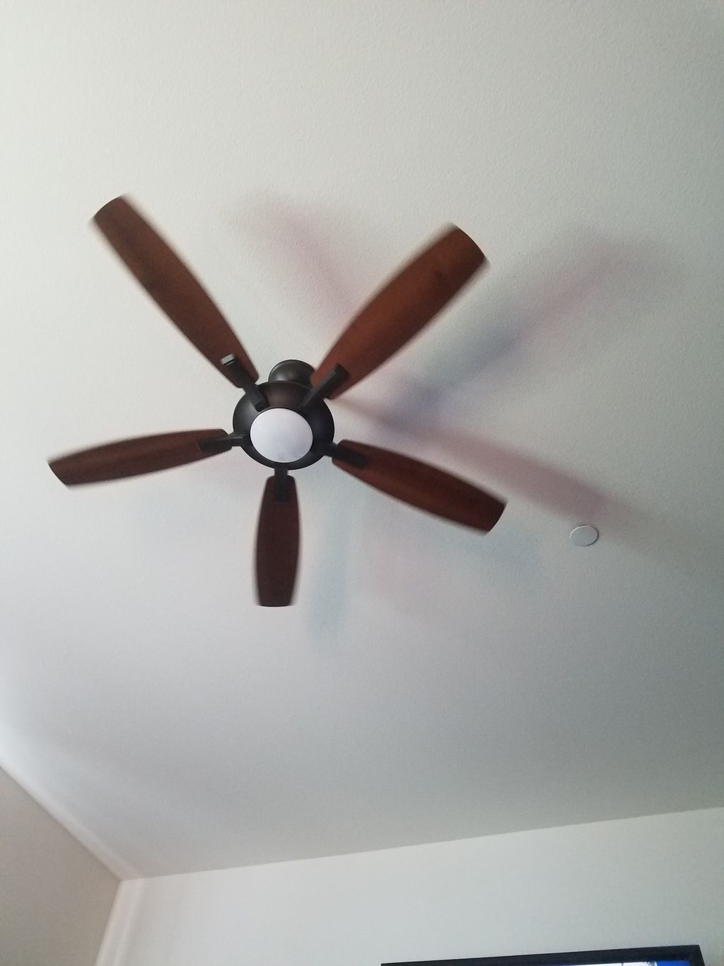 Tim came and put up 2 ceiling fans, he was a few m