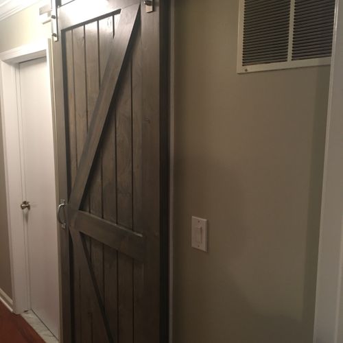 I used Michael to have two barn doors installed in