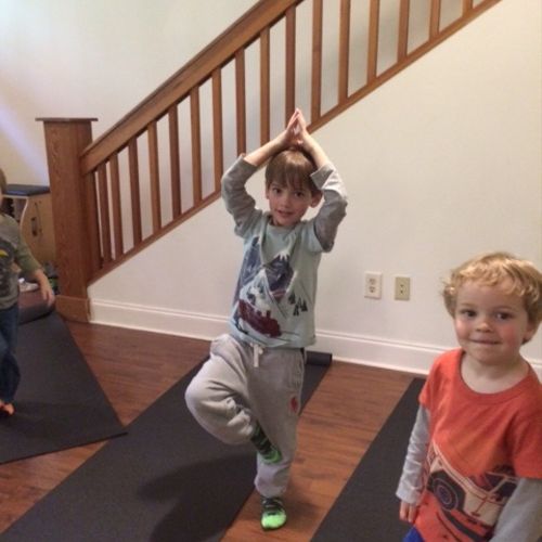 My 3 and 5 year old sons have been taking kids yog