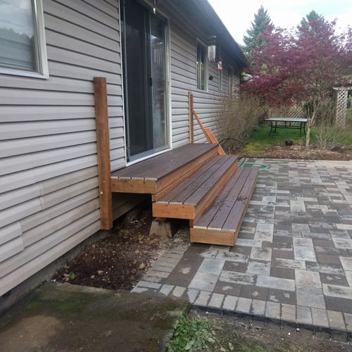 We are delighted with our new paver patio and wide