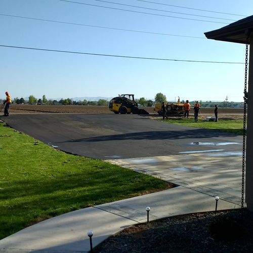 Improve grade and widen existing driveway.  40 X 6