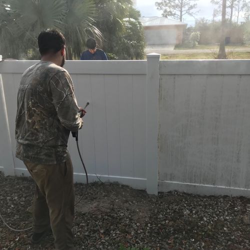 They did my fence repair & pressure washed it real