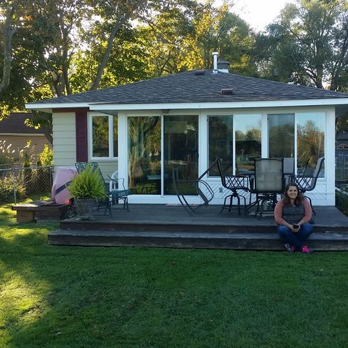 We had Chad remodel an enclosed porch and add a de