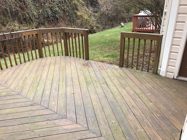 Came home to a beautifully stained deck!  Looks br