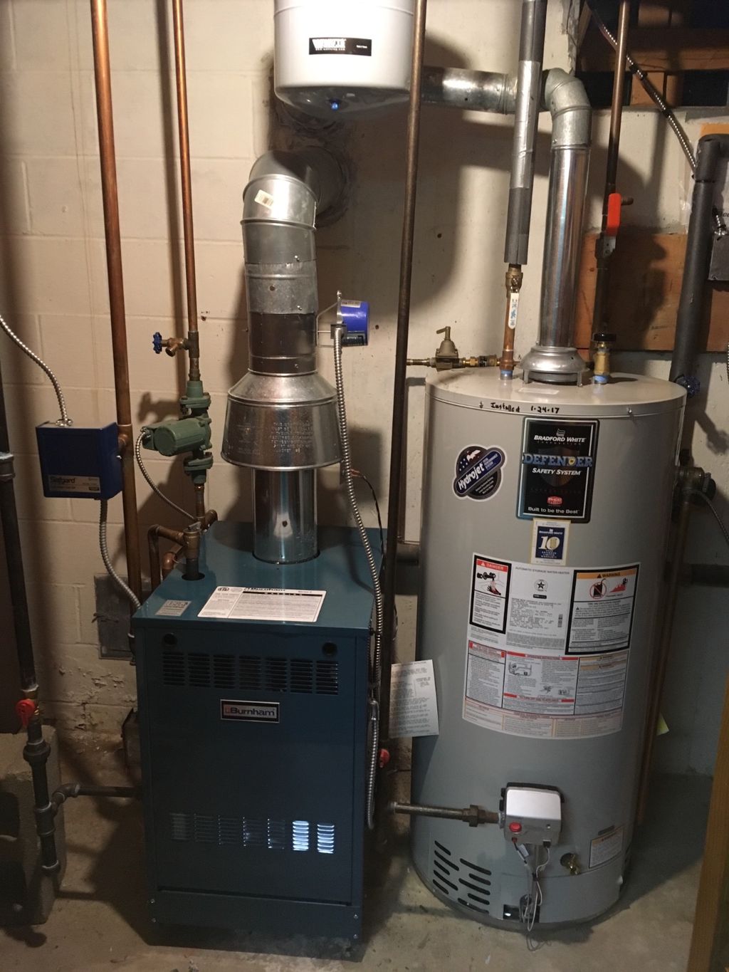 Gas  furnace and water heater replaced.  Satisfied