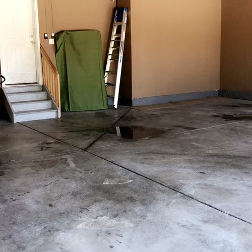 Service: Cleaned the Garage pressure washed the fl