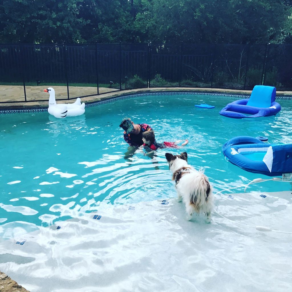 My son loves his swim lessons and is doing well.