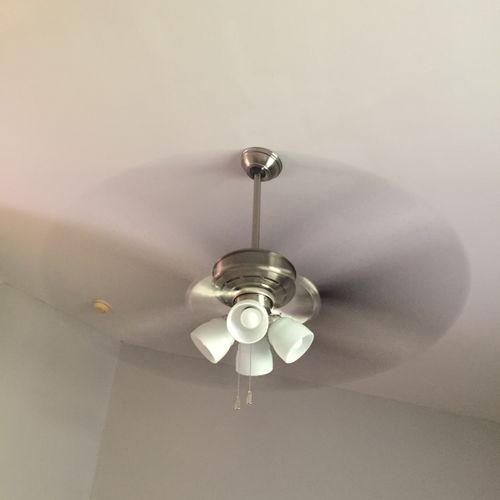 Foy and son installed a new ceiling fan for us. Th