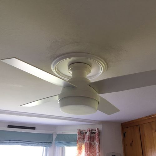 I hired to Jeremy install 3 ceiling fan/lights and