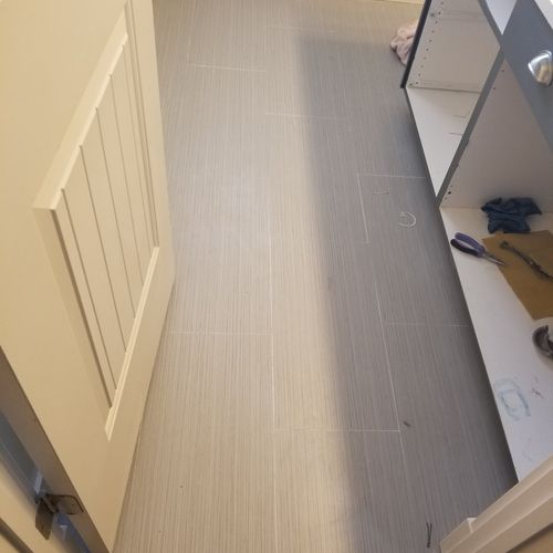 We had tile done in our laundry room and bathroom,