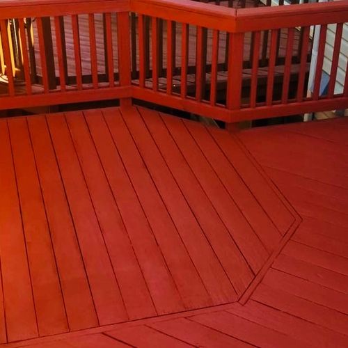 now my Deck like new  - repaired and painted for a