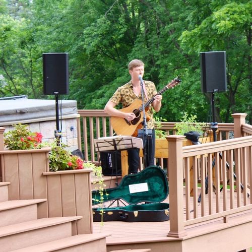 Josh provided music for our graduation party this 