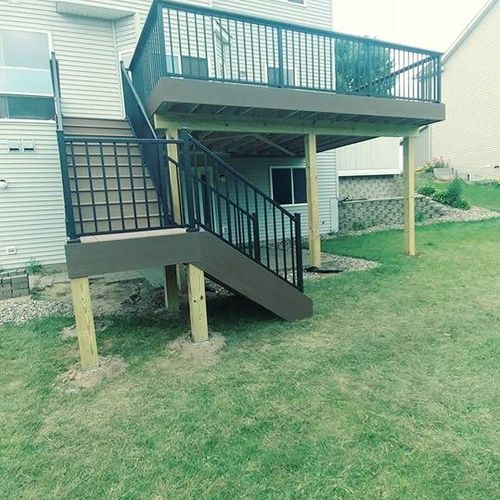 We hired Iron River to build a 15'x18' deck with a