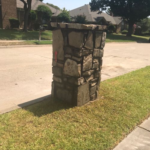 They did a beautiful job on building a stone mailb