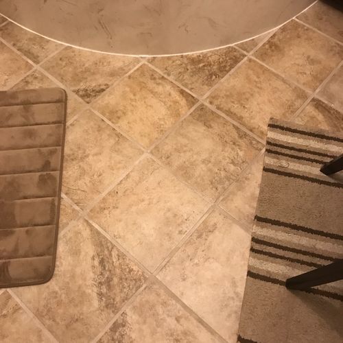 He did an excellent job putting tile flooring in m