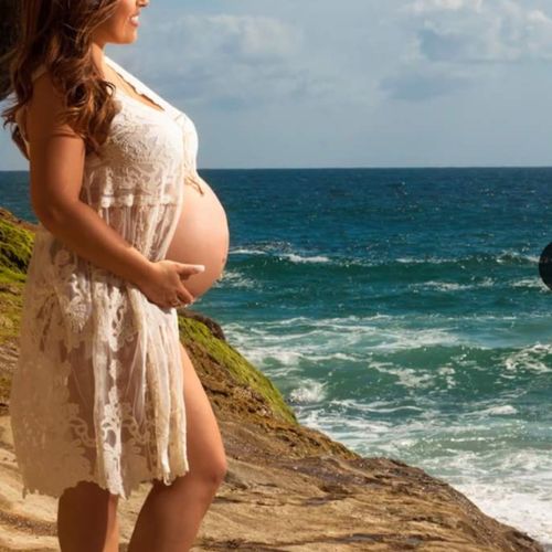 I had my maternity shoot done at the beach, first 