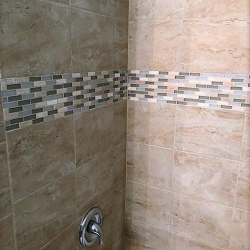 Contacted David to tile shower and he did a great 